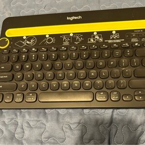Logitech Black Keyboard with Yellow Highlights